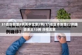 31省份新增8例其中北京2例/31省区市新增22例确诊本土13例 均在北京