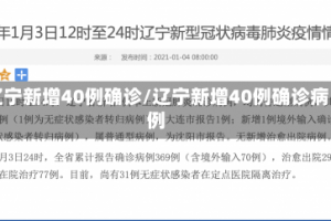 辽宁新增40例确诊/辽宁新增40例确诊病例