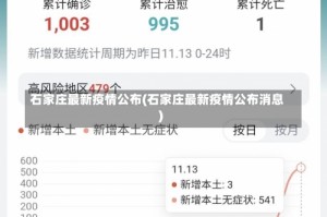 石家庄最新疫情公布(石家庄最新疫情公布消息)