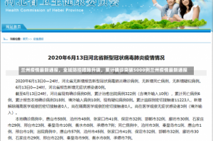 兰州疫情最新通报，全域防控措施升级，累计确诊突破5000例兰州疫情最新通报