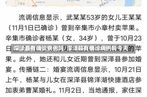 深泽县有确诊病例吗/深泽县有确诊病例吗今天