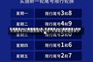 天津限号2021最新限号3月/天津限号2021最新限号3月时间