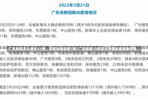 广东新增本土确诊21例、无症状感染者7例/广东新增13例本土无症状感染者详情