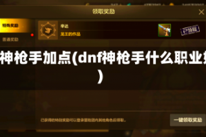 dnf神枪手加点(dnf神枪手什么职业好)