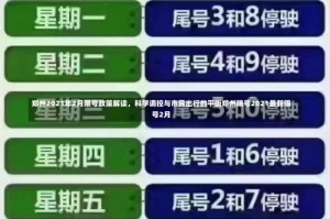 郑州2021年2月限号政策解读，科学调控与市民出行的平衡郑州限号2021最新限号2月