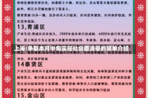上海:争取本月中旬实现社会面清零的简单介绍