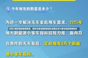 北京小客车指标管理系统，城市交通治理的智慧化实践北京小客车指标管理系统