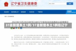 31省新增本土1例/31省新增本土1例在辽宁
