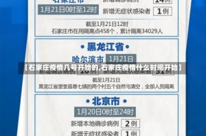 【石家庄疫情几号开始的,石家庄疫情什么时间开始】