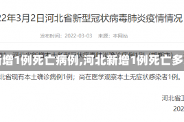 【河北新增1例死亡病例,河北新增1例死亡多大岁数】