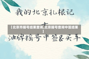 【北京市摇号结果查询,北京摇号查询中签结果】