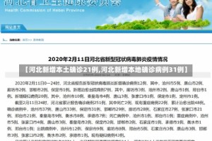 【河北新增本土确诊21例,河北新增本地确诊病例31例】