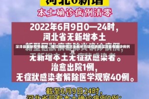 深泽县最新疫情通报，确诊病例情况全解析与防控进展深泽县有确诊病例吗