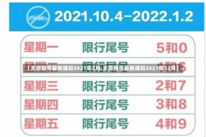 【太原限号最新通知2021年2月,太原限号最新通知2021年12月】