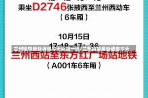 兰州疫情最新消息今天新增一例/兰州疫情最新通告今天