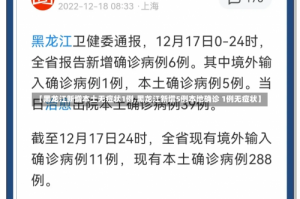【黑龙江新增本土无症状1例,黑龙江新增5例本地确诊 1例无症状】