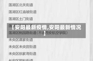 【安阳最新疫情,安阳最新情况】