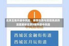北京五地升级中风险，疫情形势与防控挑战的深度解析北京5地升级中风险