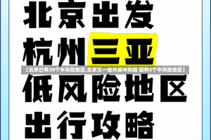 【北京已有39个中风险地区,北京又一地升级中风险 现有5个中风险地区】