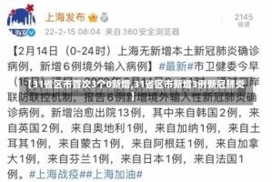 【31省区市首次3个0新增,31省区市新增3例新冠肺炎】