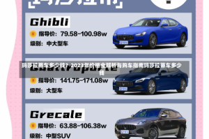 玛莎拉蒂车多少钱？2023年价格全解析与购车指南玛莎拉蒂车多少钱