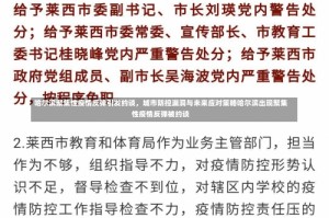 哈尔滨聚集性疫情反弹引发约谈，城市防控漏洞与未来应对策略哈尔滨出现聚集性疫情反弹被约谈