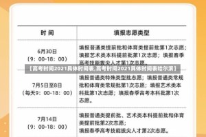 【高考时间2021具体时间表,高考时间2021具体时间表哈尔滨】
