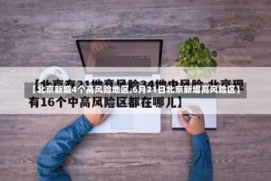 【北京新增4个高风险地区,6月21日北京新增高风险区】