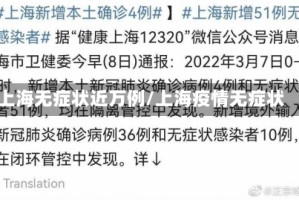 上海无症状近万例/上海疫情无症状
