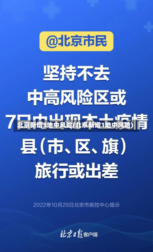北京新增3地中风险(北京新增1地中风险)-第1张图片