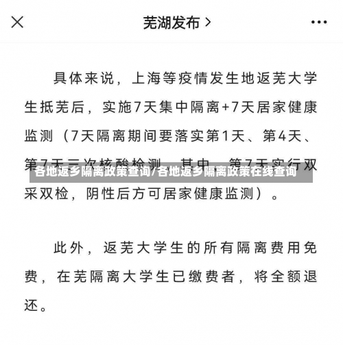 各地返乡隔离政策查询/各地返乡隔离政策在线查询-第3张图片