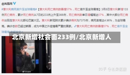 北京新增社会面233例/北京新增人-第1张图片