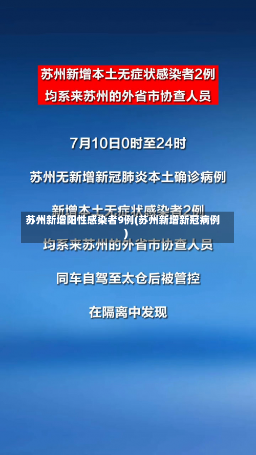 苏州新增阳性感染者9例(苏州新增新冠病例)-第2张图片