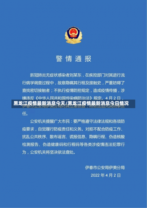 黑龙江疫情最新消息今天/黑龙江疫情最新消息今日情况-第3张图片