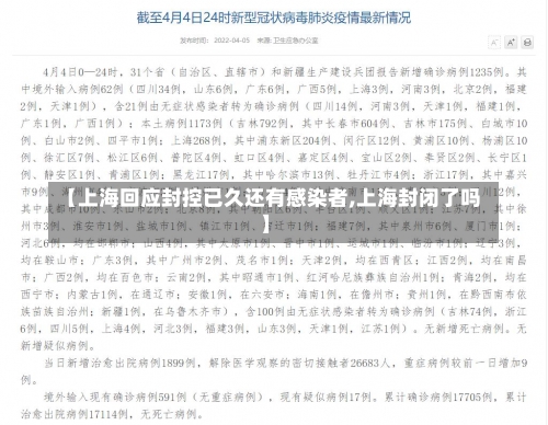【上海回应封控已久还有感染者,上海封闭了吗】-第1张图片