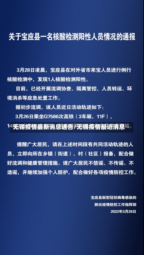 无锡疫情最新消息通告/无锡疫情最近消息-第1张图片