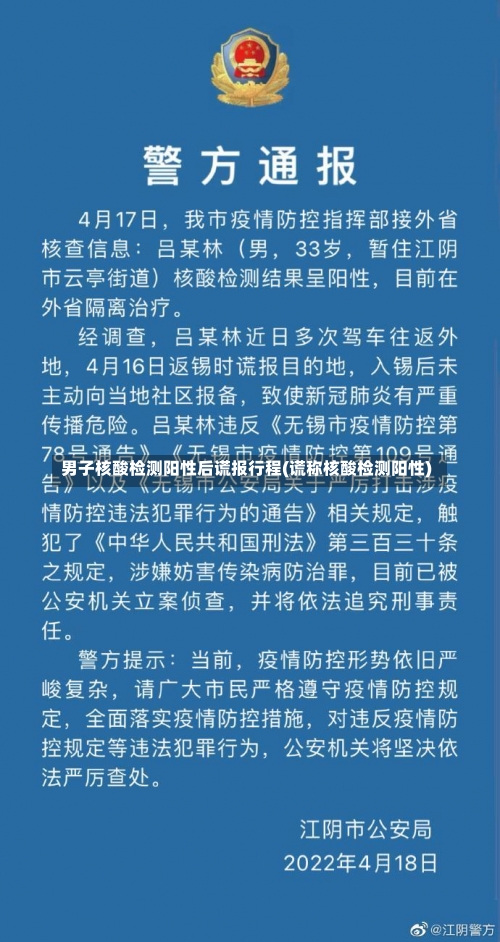 男子核酸检测阳性后谎报行程(谎称核酸检测阳性)-第3张图片