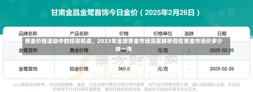 黄金价格波动中的投资机遇，2023年全球黄金市场深度解析现在黄金市场价多少钱一克-第1张图片