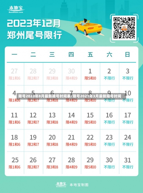 限号2023年8月最新限号时间表/限号2021年3月最新限号时间-第1张图片
