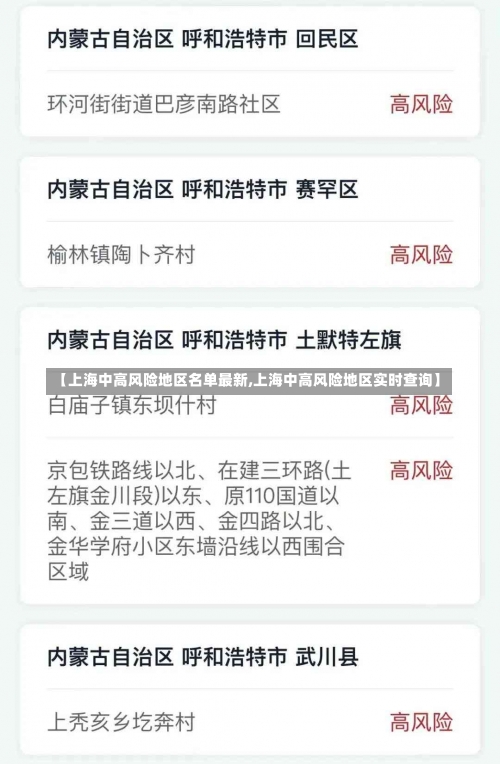 【上海中高风险地区名单最新,上海中高风险地区实时查询】-第2张图片