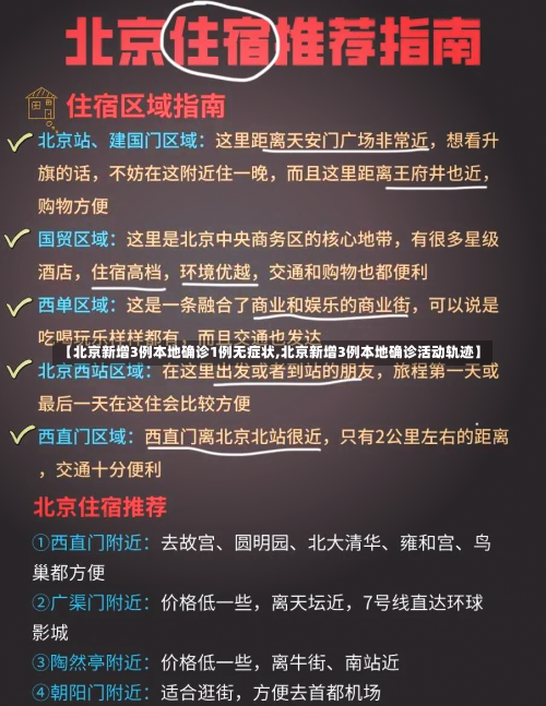 【北京新增3例本地确诊1例无症状,北京新增3例本地确诊活动轨迹】-第1张图片
