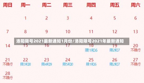 洛阳限号2021最新通知1月份/洛阳限号2021年最新通知-第1张图片