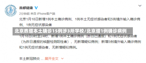 北京昨增本土确诊15例涉3所学校/北京增1例确诊病例-第1张图片