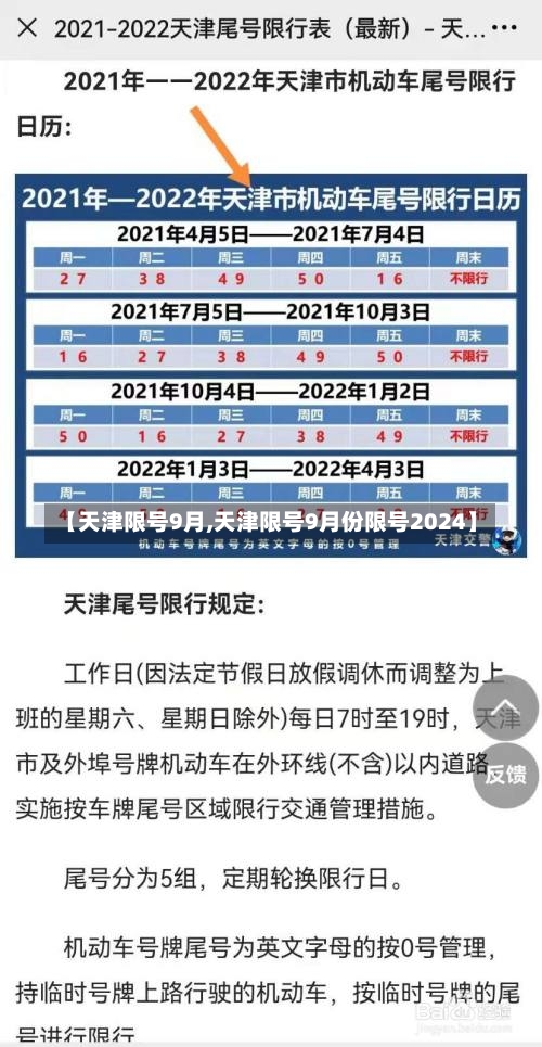 【天津限号9月,天津限号9月份限号2024】-第1张图片