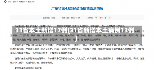 31省本土新增17例(31省新增本土病例13例)-第2张图片