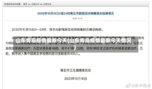 山东青岛疫情最新今天(山东青岛疫情最新今天情况)-第3张图片