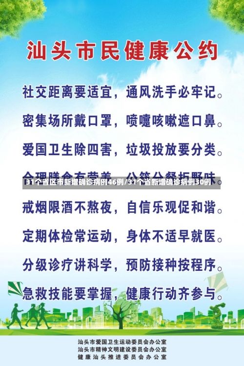 31个省区市新增确诊病例46例/31个省新增确诊病例30例-第1张图片