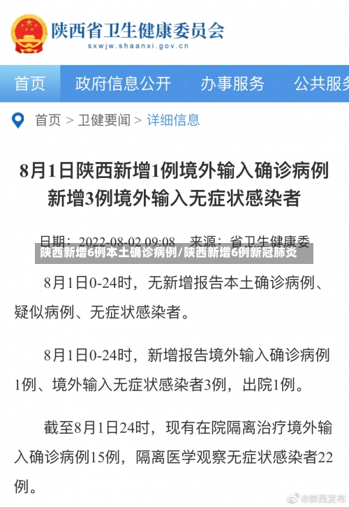 陕西新增6例本土确诊病例/陕西新增6例新冠肺炎-第1张图片