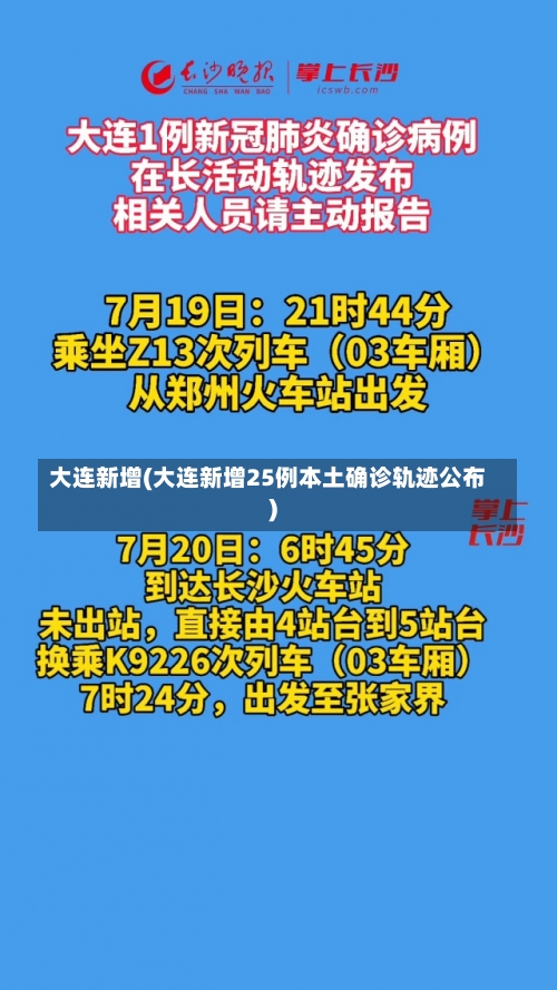 大连新增(大连新增25例本土确诊轨迹公布)-第1张图片