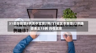 31省份新增8例其中北京2例/31省区市新增22例确诊本土13例 均在北京-第1张图片